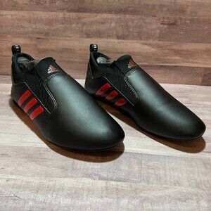 Adidas Unisex Slip-On Martial Arts Shoes Black With Red - Lightweight